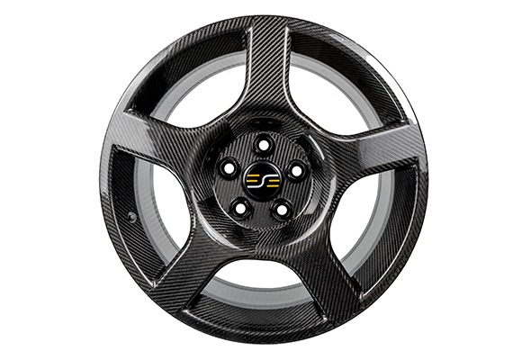 The E2 carbon fiber wheel.